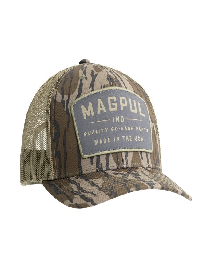 Magpul Trucker Hat Snap Back Baseball Cap, One Size Fits Most, Go Bang Bottomland Camo - Image 1